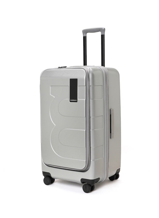 Mokobara MOKOBARA The Em Access Check-In Trunk Luggage Polycarbonate 8 Spinner Wheel Trolly Hardsided Suitcase With Built In Tsa Lock Travel Suitcase (Grey)  - Image 3