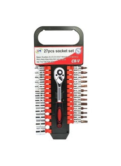 Generic 27 Pcs  1/4" inch Dr. Socket Wrench Tool Set Cr-V, for Home/Mechanic/Home I-M H-0017  - Image 2