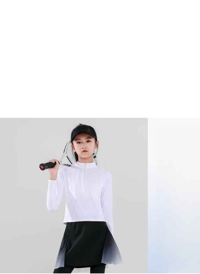 Generic - Children's Quick Drying Clothes Yoga Badminton Tennis Training Hooded Long Sleeved Sports Suit - Image 1