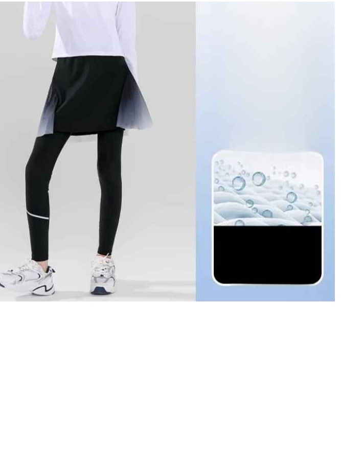 Generic - Children's Quick Drying Clothes Yoga Badminton Tennis Training Hooded Long Sleeved Sports Suit - Image 1