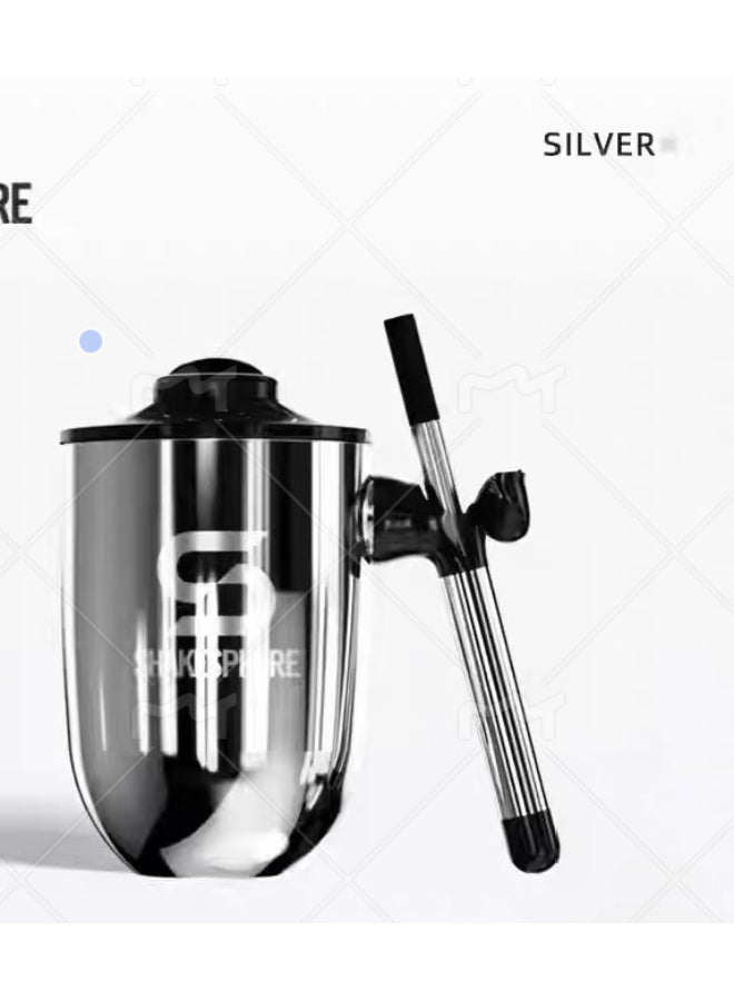 شيكسفير كوب ShakeSphere للقهوة الساخنة والباردة، تصميم جميل، مقاوم لدرجة الحرارة العالية، مع مصاصة فولاذية قابلة للتمدد - Image 3