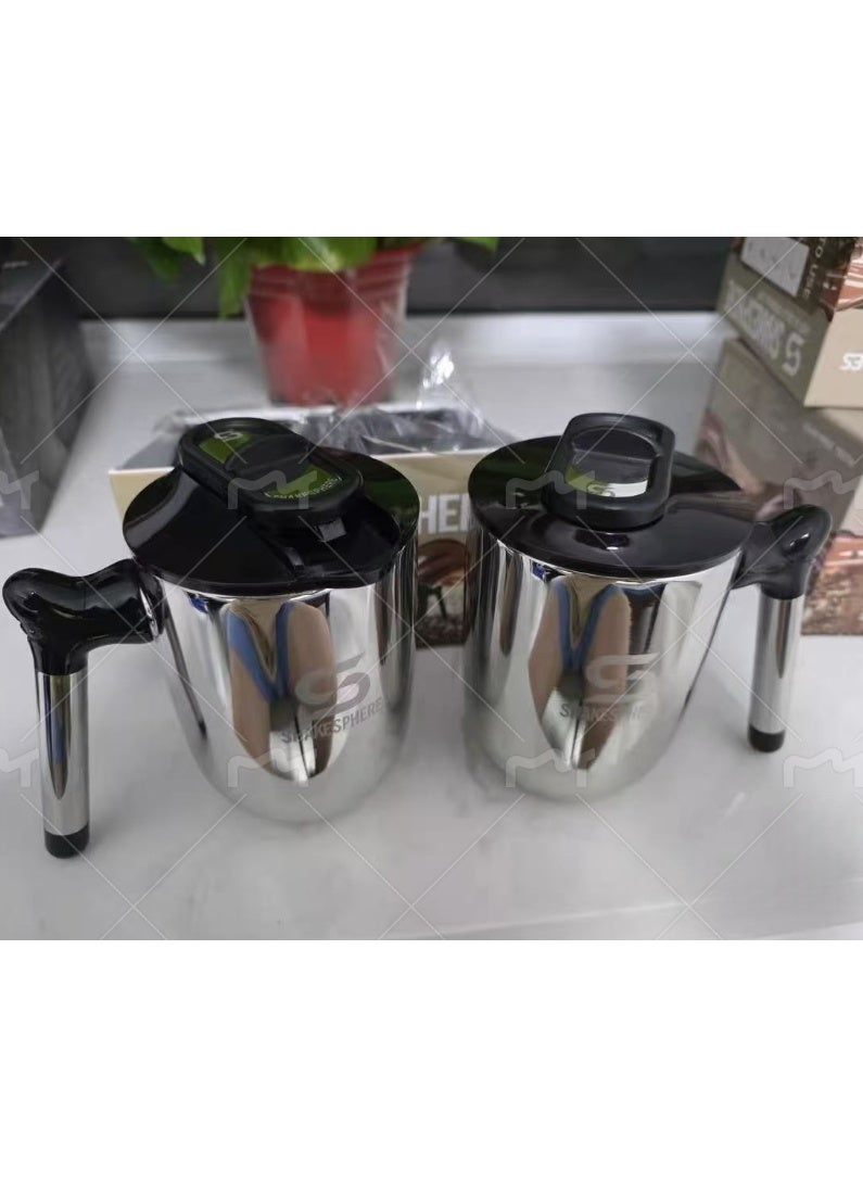 شيكسفير كوب ShakeSphere للقهوة الساخنة والباردة، تصميم جميل، مقاوم لدرجة الحرارة العالية، مع مصاصة فولاذية قابلة للتمدد - Image 4