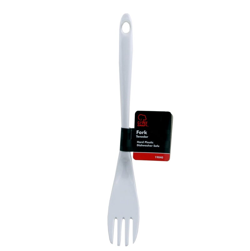 Chef Craft Basic Melamine Meat Fork, 12 inch, White - Image 2