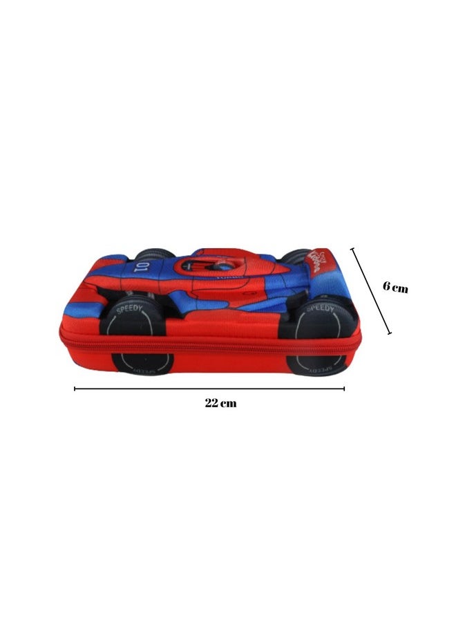SMILY KIDDOS Smily Kiddos Polyester Sports Car Eva Pencil Case (Red & Blue)  - Image 2