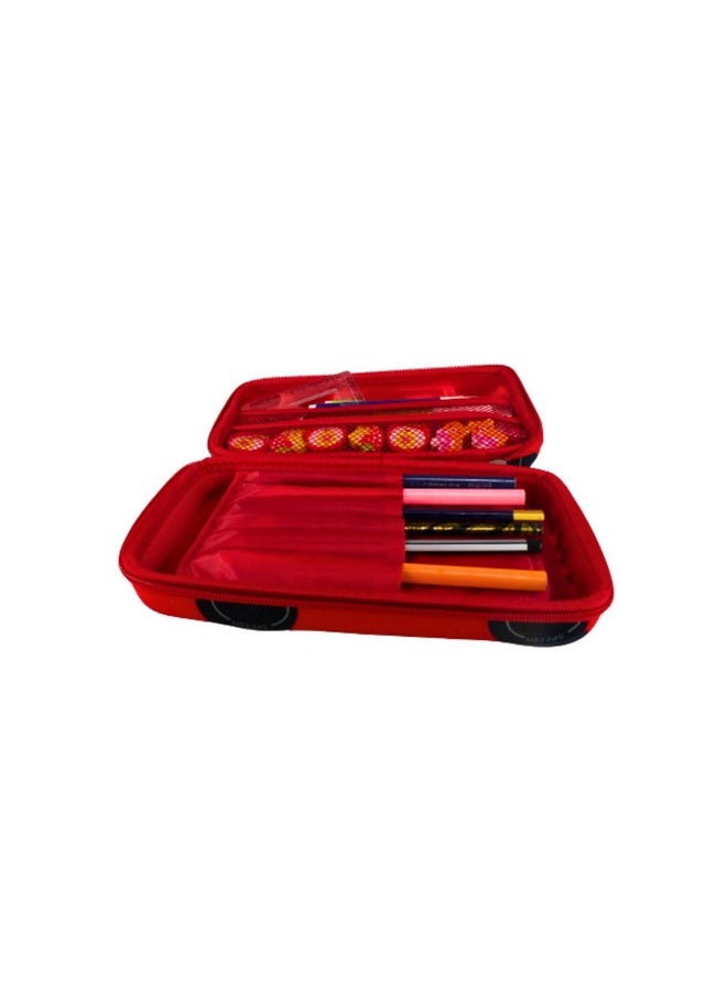 SMILY KIDDOS Smily Kiddos Polyester Sports Car Eva Pencil Case (Red & Blue)  - Image 5