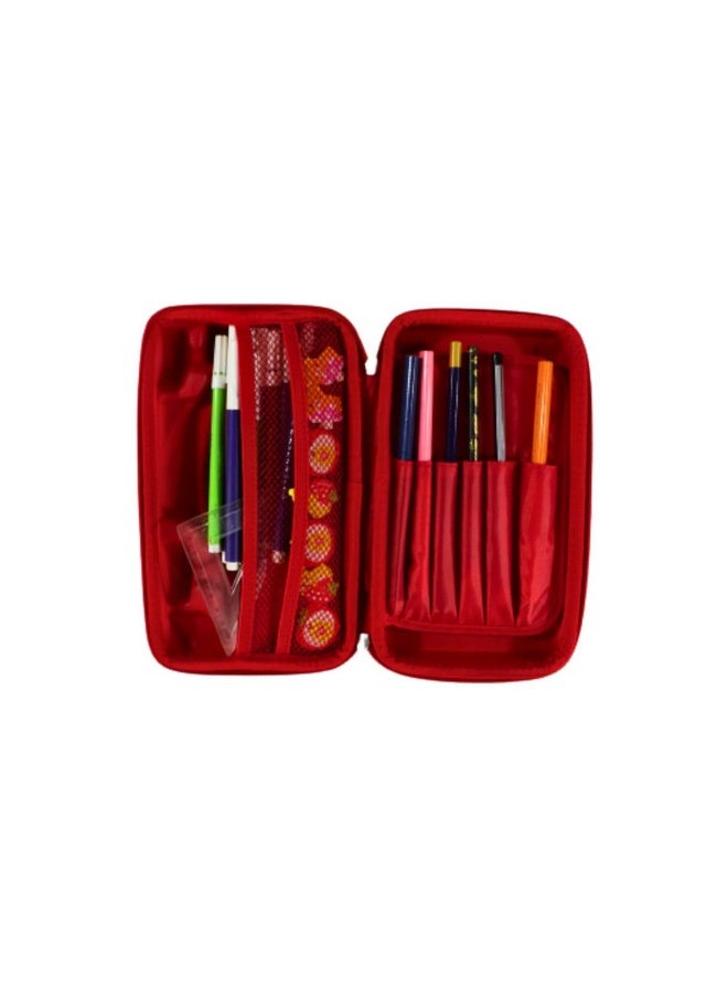 SMILY KIDDOS Smily Kiddos Polyester Sports Car Eva Pencil Case (Red & Blue)  - Image 3