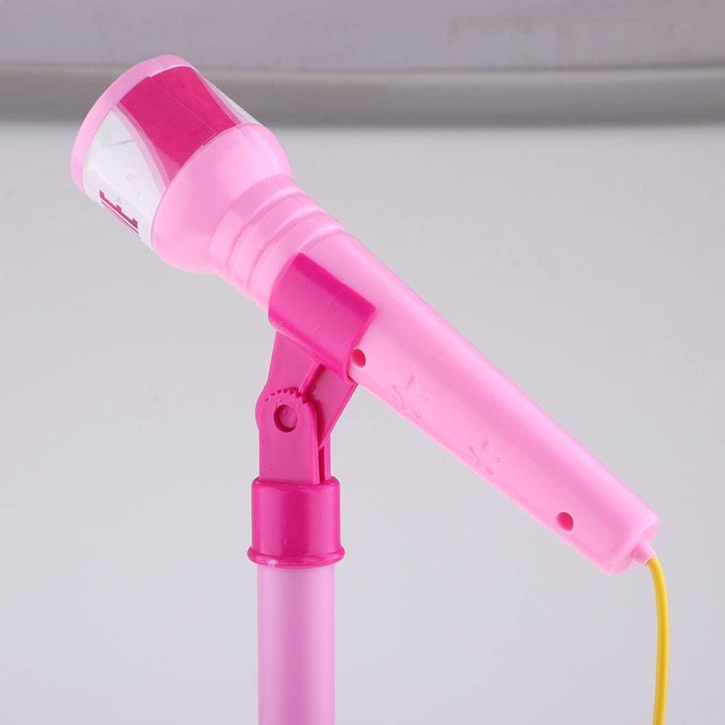 klarako Kids Karaoke Machine,Music Toy Play Set with Microphone and Adjustable Stand for Boys Girls 3  Pink, as described - Image 1