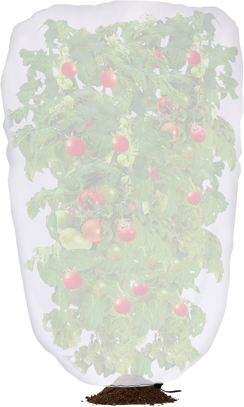 DECOHS 5x3.3 Ft Garden Plant Shade Cover with Drawstring, Non-Woven Garden Sunshade Sun Protection Plant Cover, White Light Refraction Fruit Tree Sunshade Cloth for Protect Plants from Direct Sunlight - Image 1