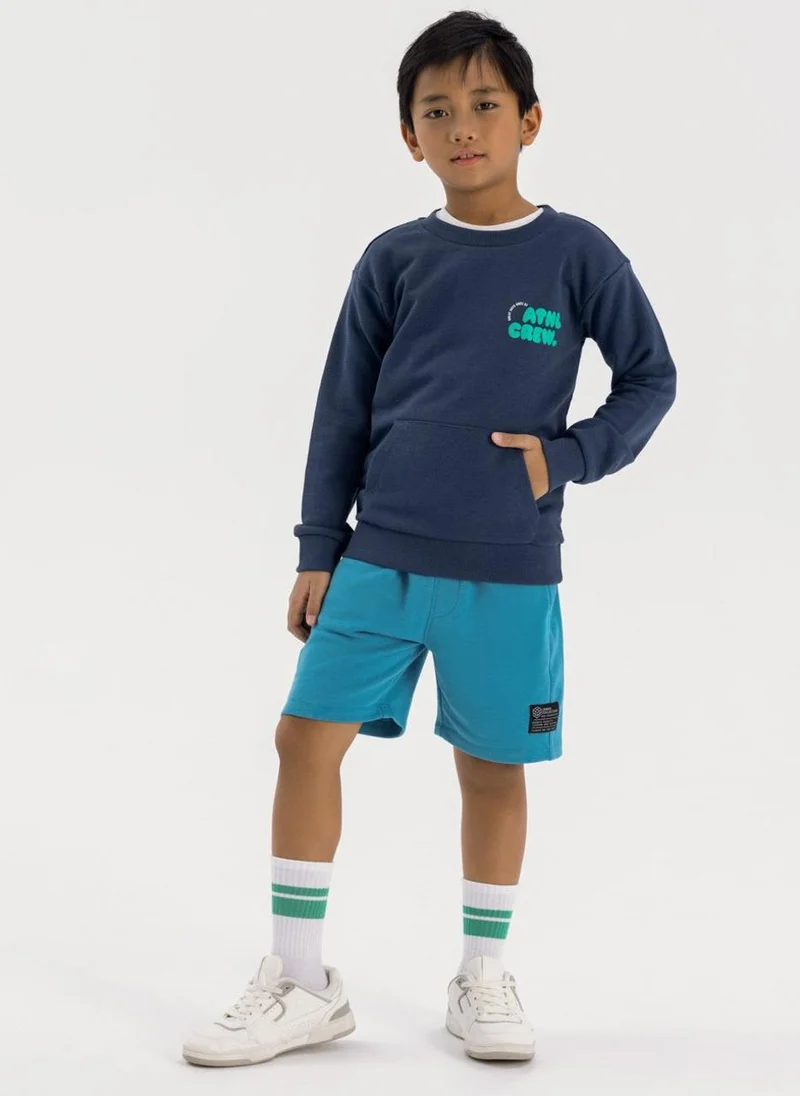 MINOTI Teen Boys Fleece Shorts with Rib