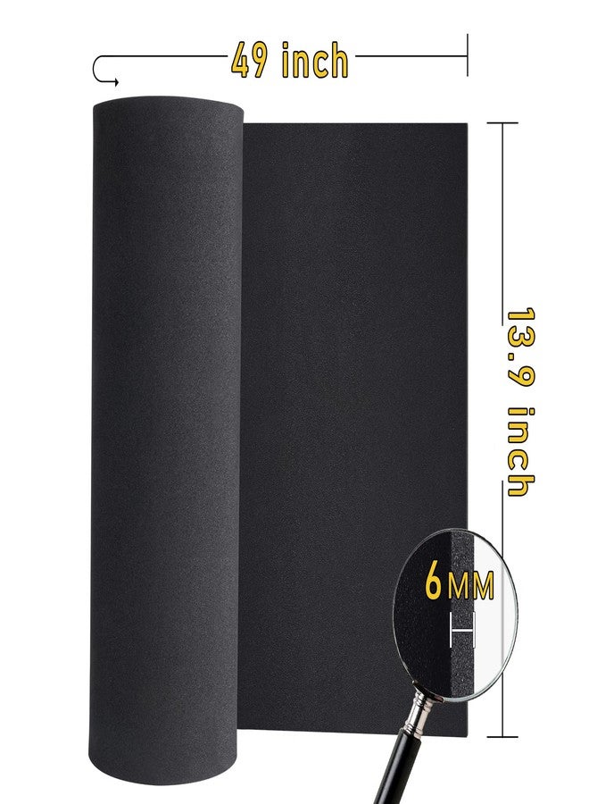 MEARCOOH Black Foam Sheets Roll, Premium Cosplay EVA Foam Sheet，6mm Thick,49"x13.9",High Density 86kg/m3 for Cosplay Costume, Crafts, DIY Projects … - Image 2