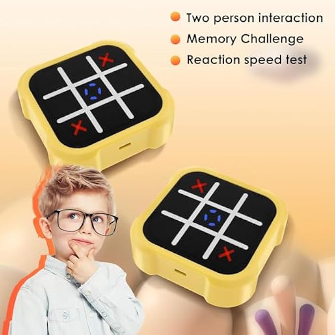ELECTRONIC HANDHELD GAME CONSOLE  3-IN-1 HANDHELD PUZZLE FOR KIDS & ADULTS | MEMORY TRAINING, TIC TAC TOE & PUZZLE MODES | PORTABLE & DURABLE EDUCATIONAL TOY - Image 5