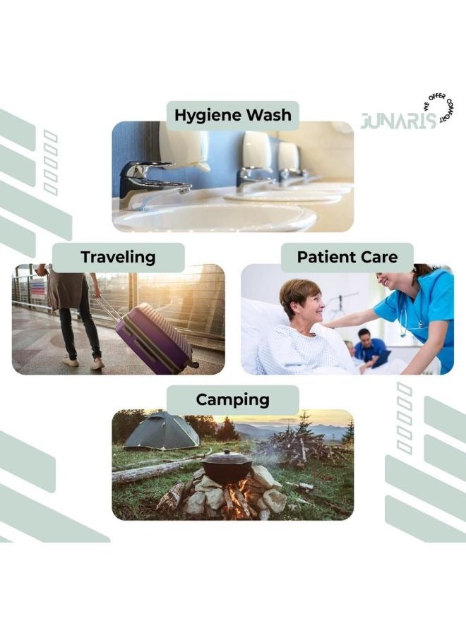 JUNARIS Portable Bidet Sprayer Set For Travel | Rechargeable Bidet   Sprayer | Handheld Camping Bidet Shower Sprayer with 2.3L Water Tank, 800mAh Battery,Foldable Plastic Bag (White) - Image 2