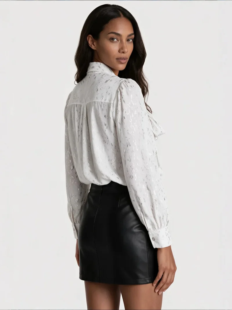 Jennyfer Women's Printed Shirt Collar T-shirt