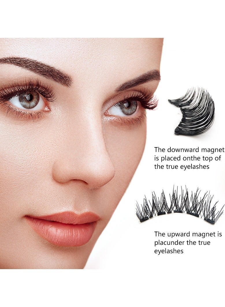general Magnetic Eyelashes without Eyeliner,Lightweight Magnetic False Eyelashes,Reusable Dual Magnetic lashes with 8 Pair, Looking Natural No Glue 3D False Eyelashes Kit with Applicator,  Easy to Wear(Black) - Image 5