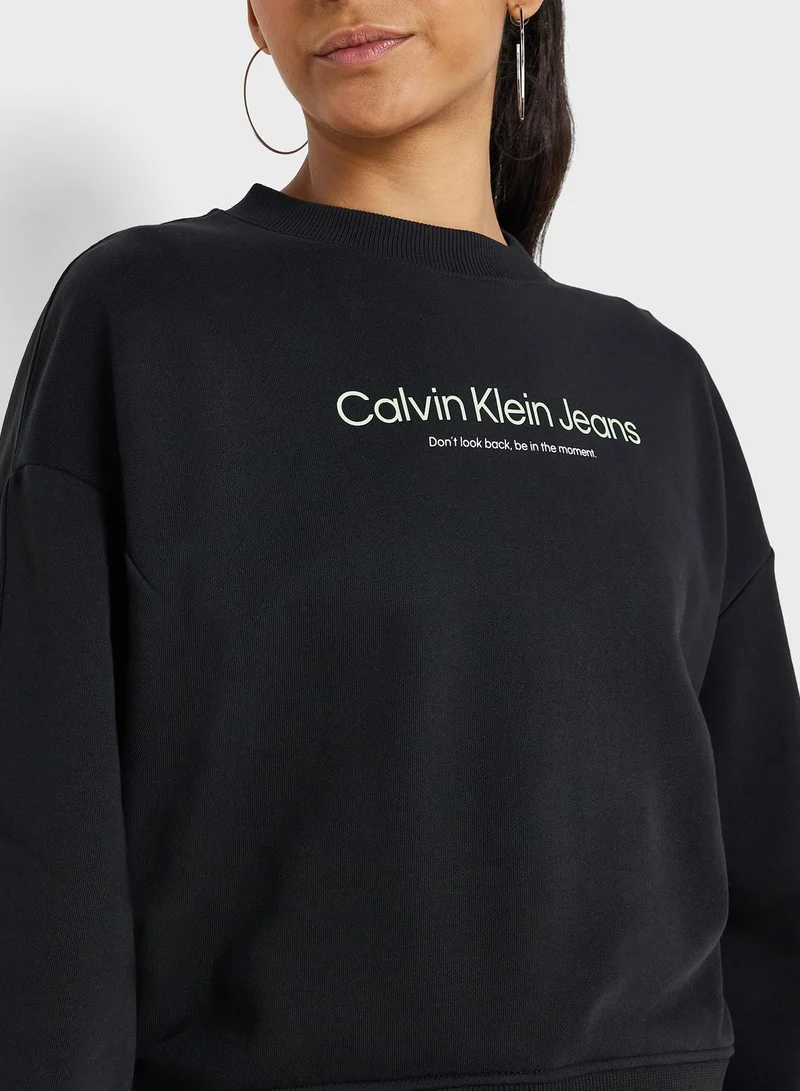 Calvin Klein Jeans Crew Neck Graphic Sweatshirt