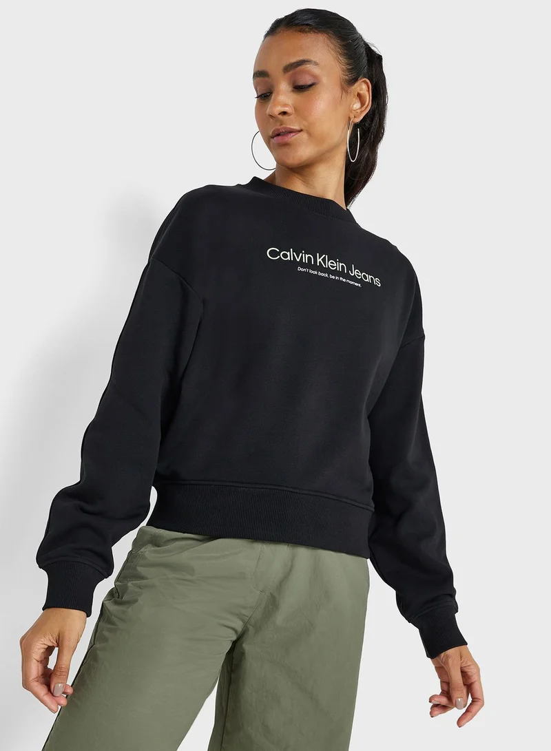Calvin Klein Jeans Crew Neck Graphic Sweatshirt