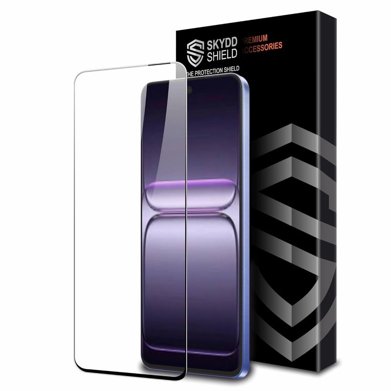 Skyddshield زجاج غوريلا مقسى عسكري لجهاز OnePlus Nord CE 5 و OnePlus Ace 5 Racing (6.77 بوصة) مع مجموعة التثبيت | تغطية من الحافة إلى الحافة | أسود - Image 1
