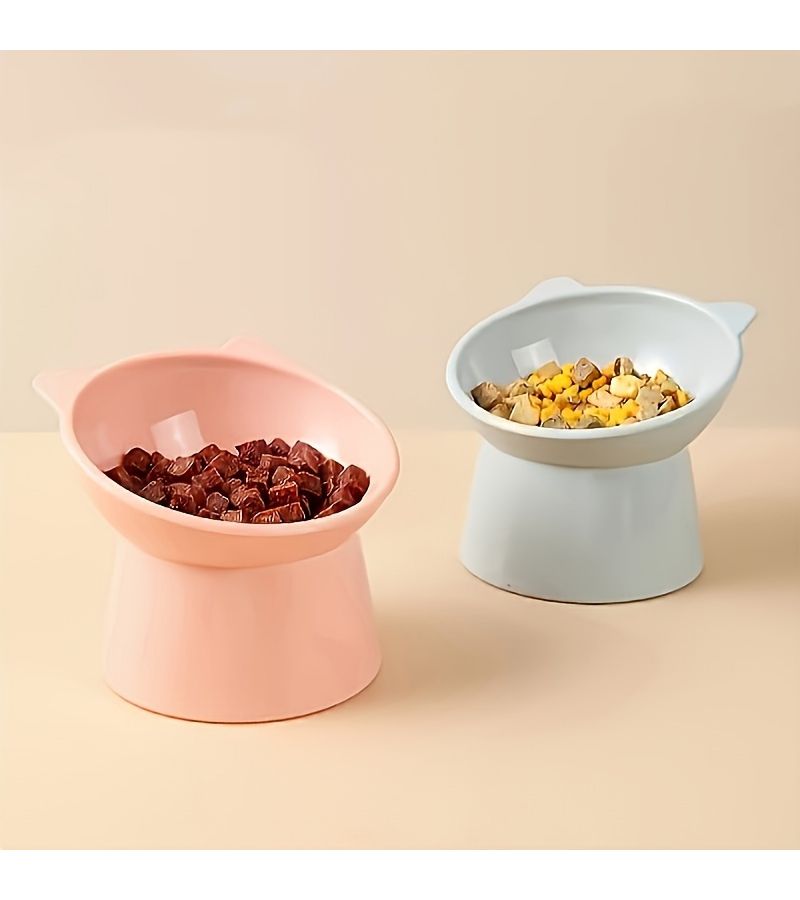 Blue High Leg Cat Bowl Protects Neck Cervical Spine - Image 1