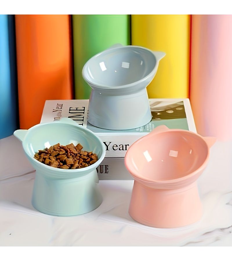 Blue High Leg Cat Bowl Protects Neck Cervical Spine - Image 2