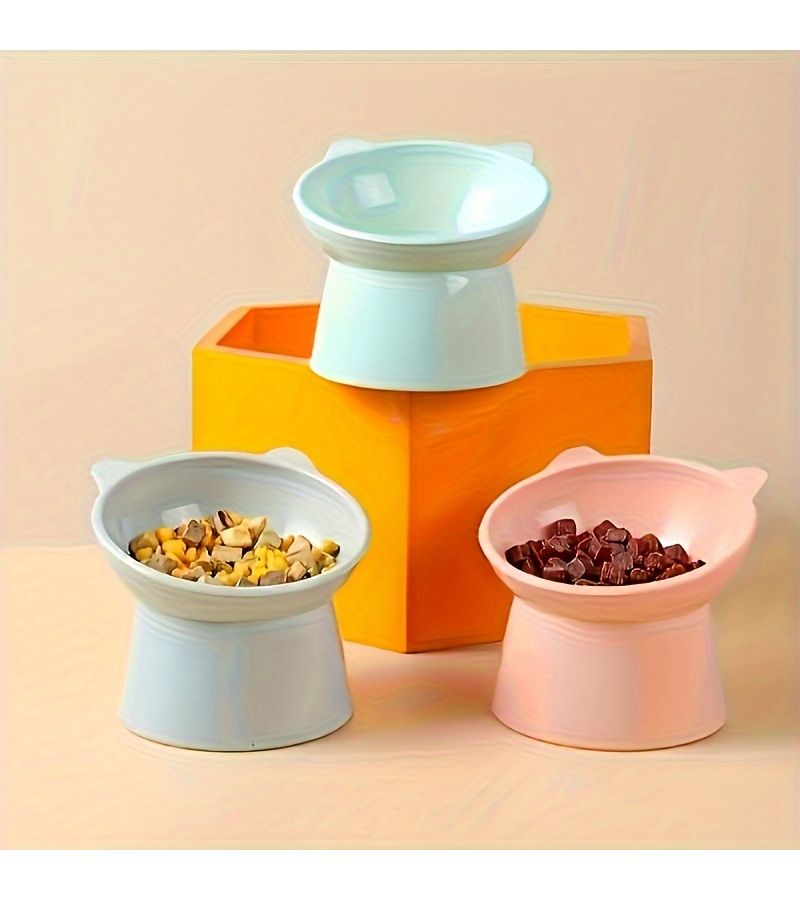 Blue High Leg Cat Bowl Protects Neck Cervical Spine - Image 4
