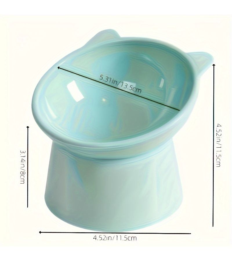 Blue High Leg Cat Bowl Protects Neck Cervical Spine - Image 3