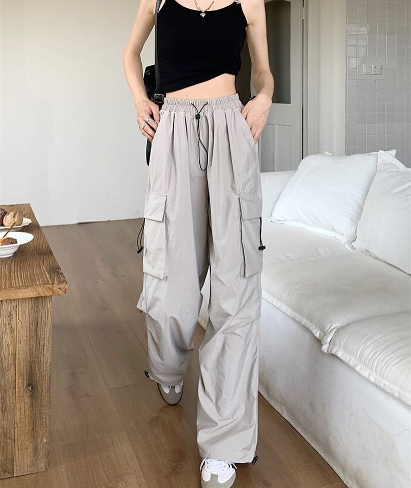 2024 Quick-Drying Overalls Men'S And Women'S American Parachute Pants High Waist Wide Leg Casual Sports Trousers - Image 1