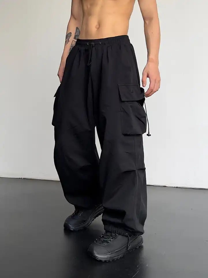 2024 Quick-Drying Overalls Men'S And Women'S American Parachute Pants High Waist Wide Leg Casual Sports Trousers - Image 2
