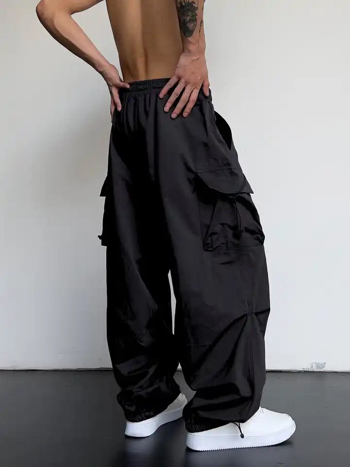 2024 Quick-Drying Overalls Men'S And Women'S American Parachute Pants High Waist Wide Leg Casual Sports Trousers - Image 3