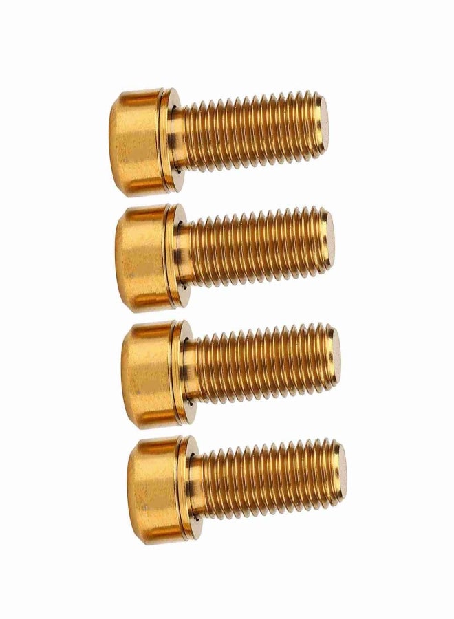 RISK 4Pcs M6x18mm Bike Disc Brake Clamp Bolt Fixed Screw with Gasket (Gold) - Image 5