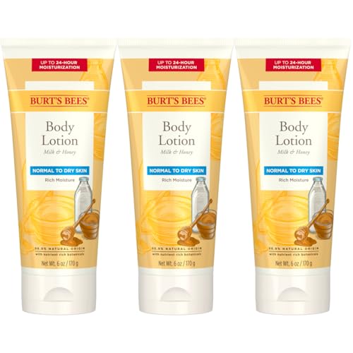 Burt's Bees Burts Bees Body Lotion for Normal to Dry Skin with Milk & Honey, 6 Oz (Package May Vary) - Image 1