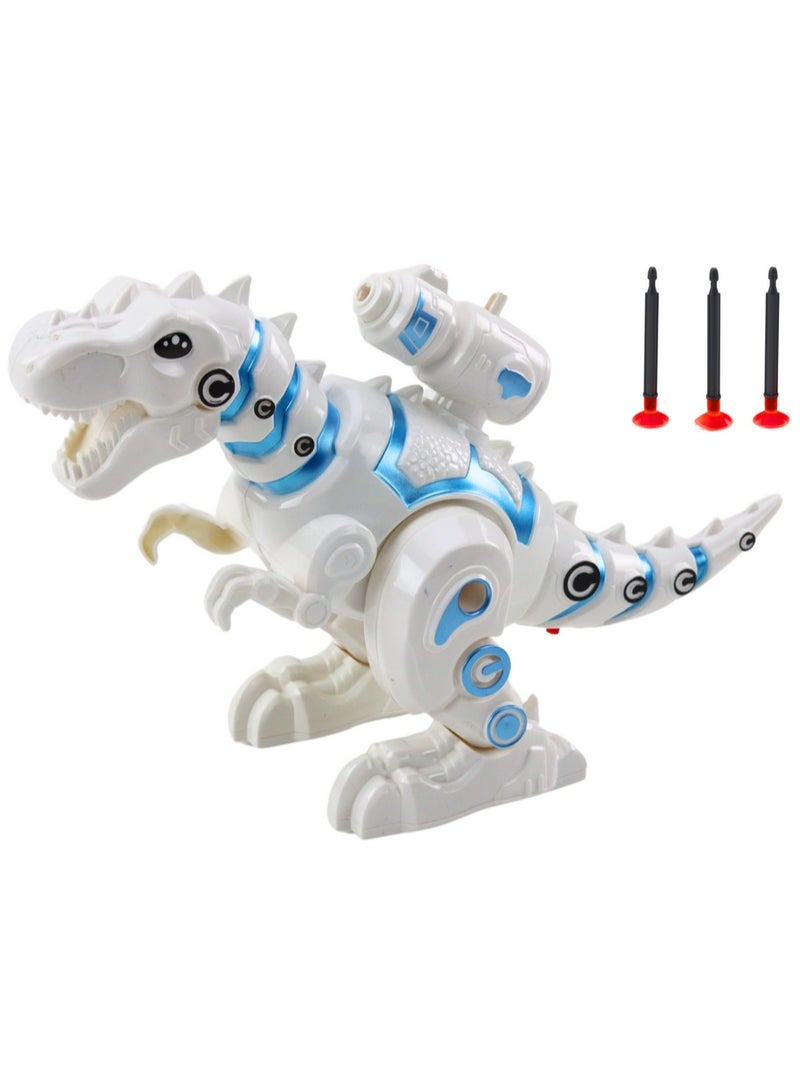 Kids Electronic Tyrannosaurus Rex Dinosaur Robot Toy, Mechanical Walking T-Rex Dinosaur Robot Toy with Flashing Lights Sounds