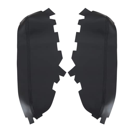 NLQR 2Pcs Front Door Panels Armrest Cover Leather Black Compatible with Toyota Avalon 2013 2014 2015 2016 2017 2018 - Image 3