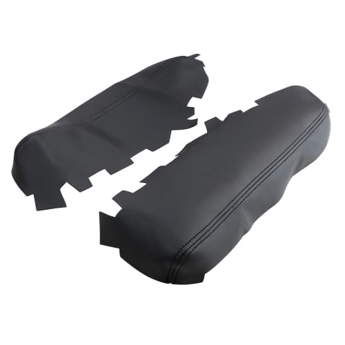 NLQR 2Pcs Front Door Panels Armrest Cover Leather Black Compatible with Toyota Avalon 2013 2014 2015 2016 2017 2018 - Image 5
