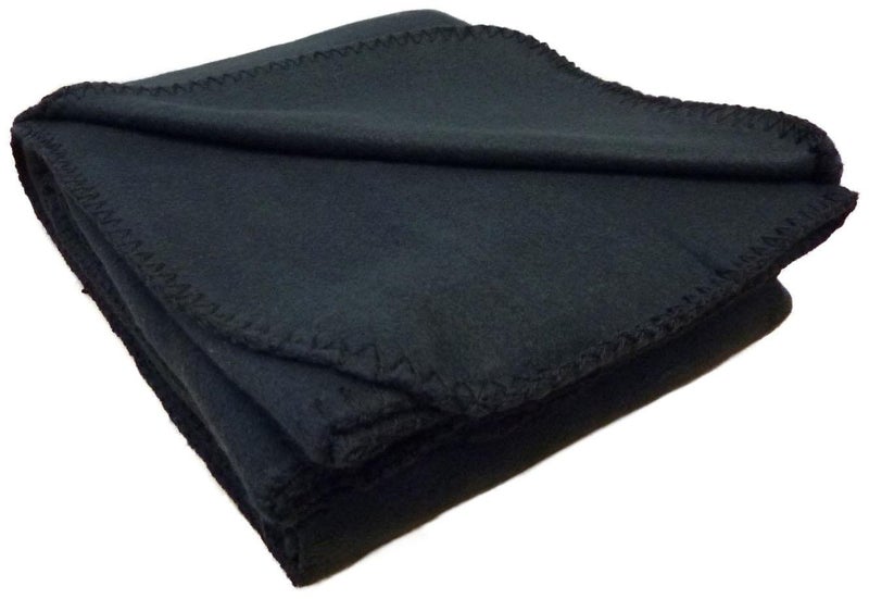 Anico Cozy Polar Fleece Blanket 50 x 60 Soft Black Throw Blanket for All Seasons