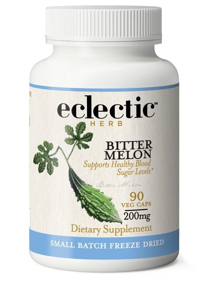 Eclectic Institute Raw Fresh Freeze-Dried Non-GMO Bitter Melon | 90 CT (200 mg)  - Image 1
