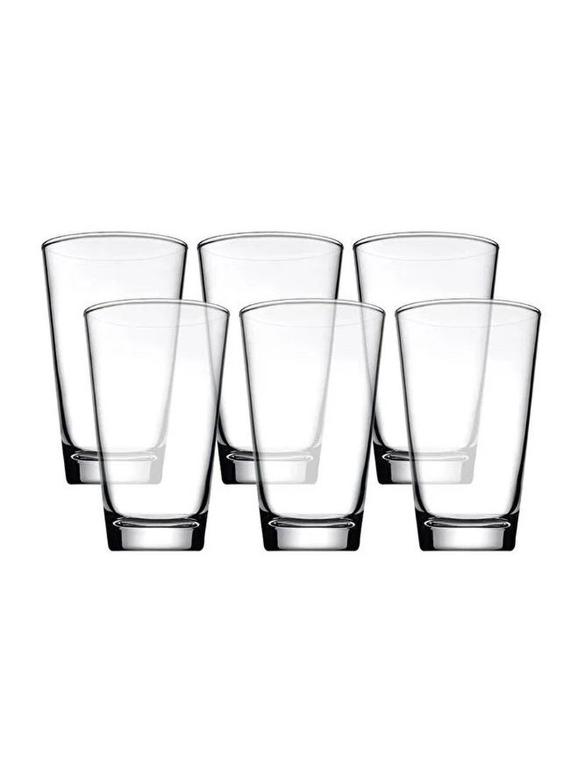 Paşabahçe Pasabahce Izmir Pub Tumbler Set 465ml – 6 Piece Large Clear Glass Tumblers – Heavy Base Drinkware – 393856 - Image 1