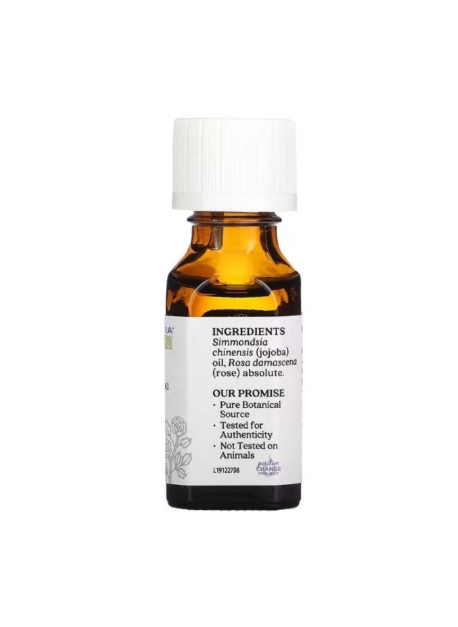 Aura Cacia Pure Essential Oil In Jojoba Oil Rose Absolute 0.5 fl oz 15 ml  - Image 2