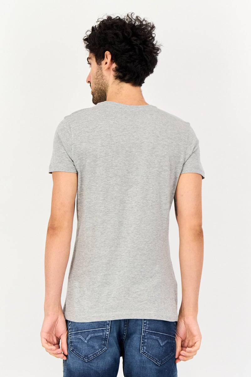 Difuzed x Marvel Men Crew Neck Short Sleeve Brand Logo T-Shirt, Grey - Image 3