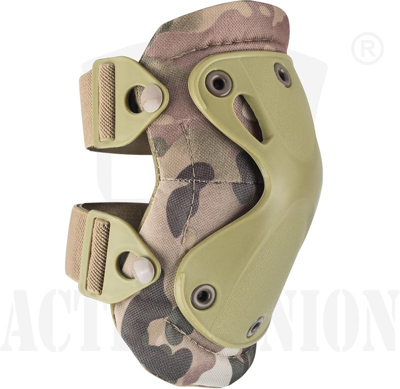 ACTIONUNION Professional Tactical Combat Knee and Elbow Protective Pads Sets Advanced Tactical Gear Set for Airsoft Paintball Hunting Army Skate Outdoor Sports… - Image 4