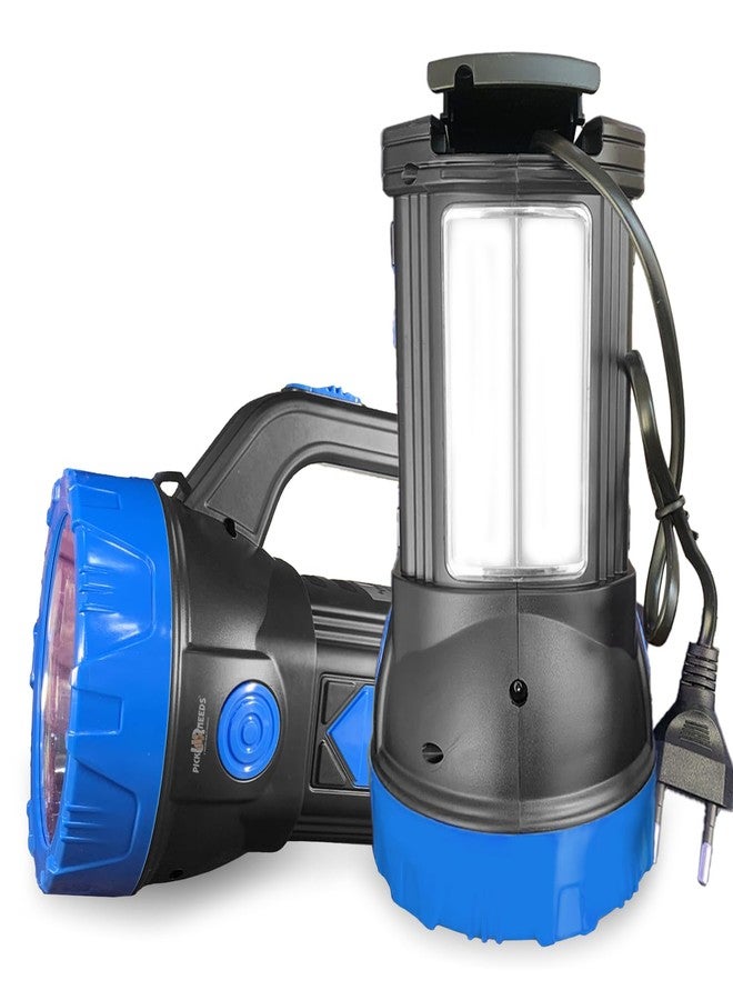 Pick Ur Needs Home Emergency Rechargeable 100W +2 Side Tube LED Long Range Search Torch Light (Blue) - Image 1