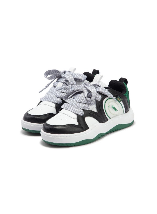 Boys' Autumn New Skate Shoes For Big Kids, Simple And Stylish Versatile Casual Shoes For Boys, Campus White Sneakers - Image 2