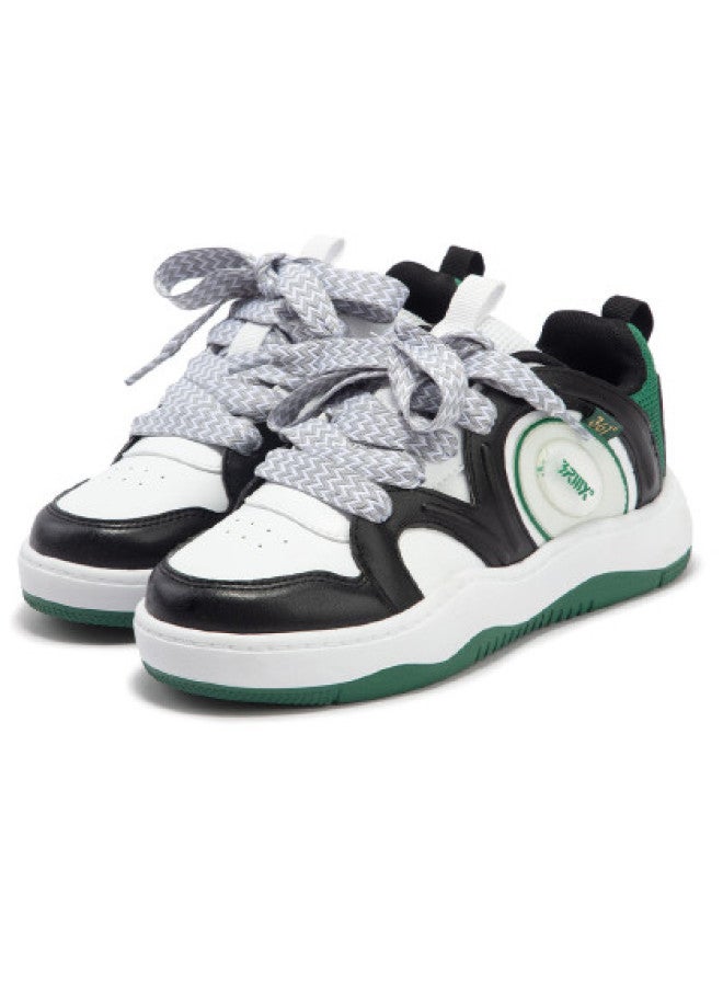 Boys' Autumn New Skate Shoes For Big Kids, Simple And Stylish Versatile Casual Shoes For Boys, Campus White Sneakers - Image 1