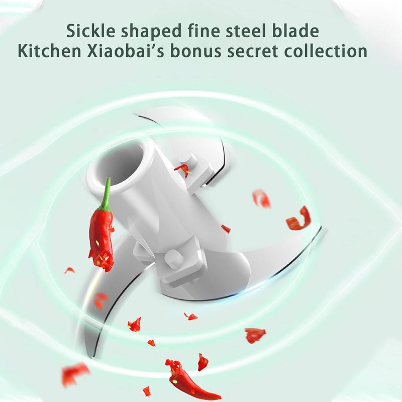 GLEVAR Mini Electric Food Chopper – Compact Kitchen Appliance – Sharp Stainless Steel Blades, One-Touch Control, Perfect for Mincing Vegetables, Meat & Garlic, Meal Prep Made Easy - Image 3