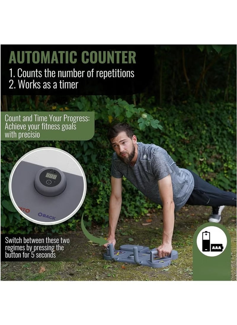 Push Up Fitness Board Multi functional plank support muscle training artifact with Timer & Nonslip Grip