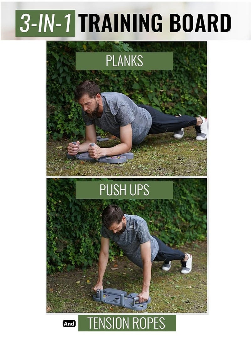 Push Up Fitness Board Multi functional plank support muscle training artifact with Timer & Nonslip Grip