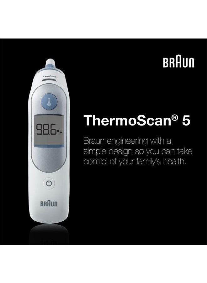 Vicks - Braun Digital Ear Thermometer, ThermoScan 5 IRT6500, Ear Thermometer for Babies, Kids, Toddlers and Adults, Display is Digital and Accurate, Thermometer for Precise Fever Tracking at Home - Image 1