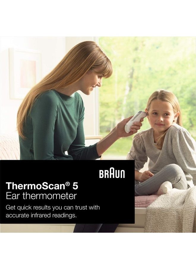 Vicks Braun Digital Ear Thermometer, ThermoScan 5 IRT6500, Ear Thermometer for Babies, Kids, Toddlers and Adults, Display is Digital and Accurate, Thermometer for Precise Fever Tracking at Home  - Image 2