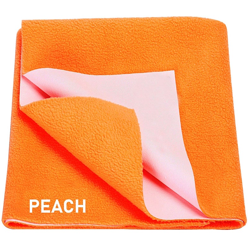 A CUBE LUXURY SOLUTIONS Waterproof Baby Bed Protector Dry Sheet for Newborn Babies Baby Water Resistant Large Size Dry SheetMultiColors Size 100X140CM Peach - Image 1