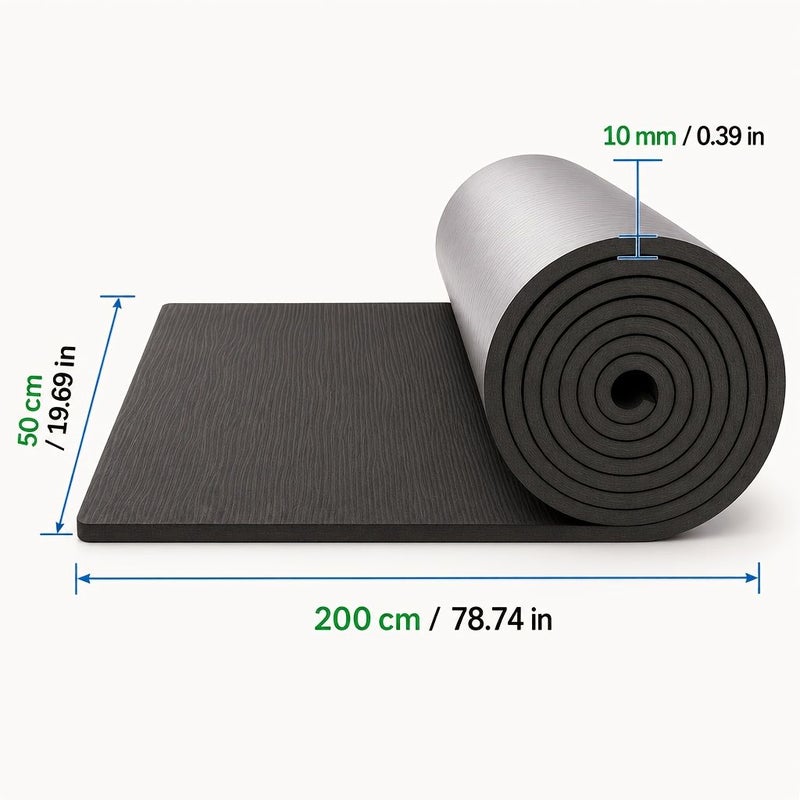 1pcs 50x200 Self Adhesive High Density Aluminum Foil Insulation Roll Heat Shielding Soundproof Material For Roofs Bedrooms Wall Noise Reduction Reflective Warmth Preservation Moisture Proof Home Improvement - Image 2