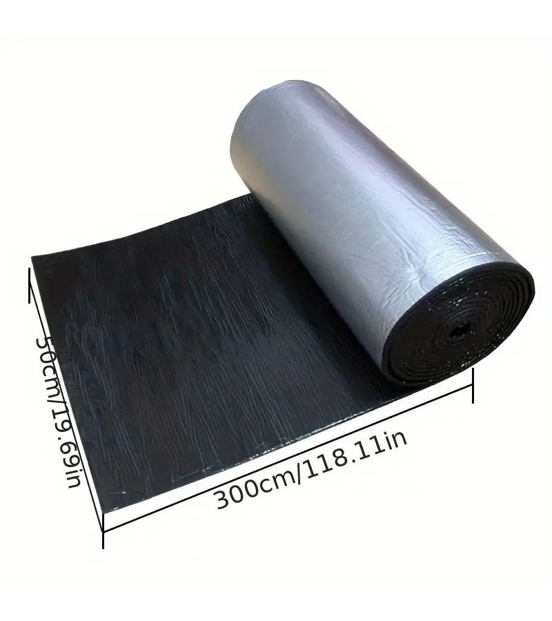 1pcs 50x200 Self Adhesive High Density Aluminum Foil Insulation Roll Heat Shielding Soundproof Material For Roofs Bedrooms Wall Noise Reduction Reflective Warmth Preservation Moisture Proof Home Improvement - Image 4